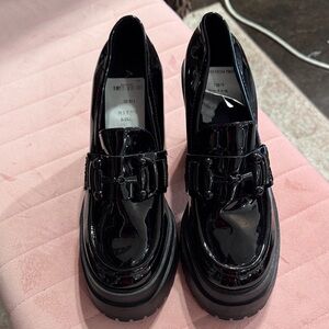 Aldo Shiny Black Loafers